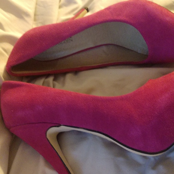 Pink 🩷 suede platform heels size 11 - Picture 8 of 16
